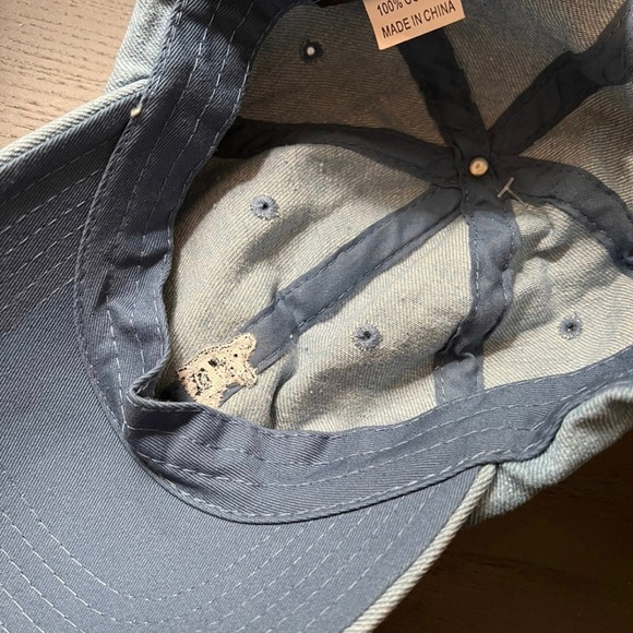 Denim Baseball Pink French Bulldog Embroidery Hat - Picture 5 of 5